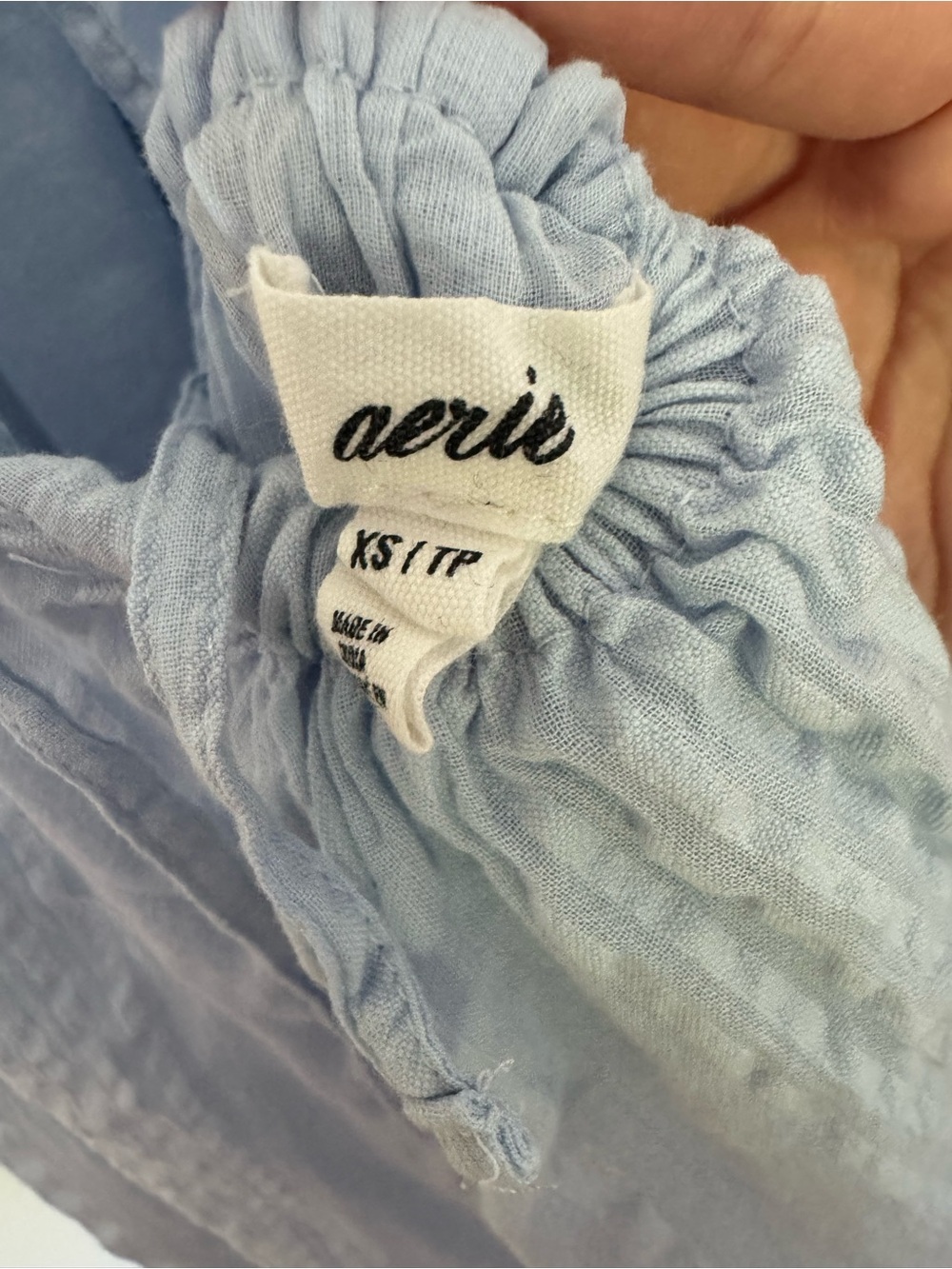 aerie Light Blue Halter Tie-Front Maxi Dress - Picture 4 of 4
